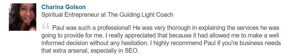 testimonial charina golson