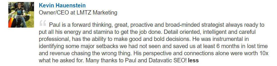 testimonial kevin hauenstein