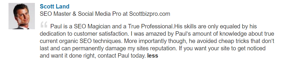 testimonial scott land